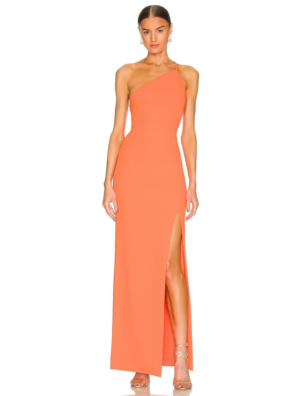 NWT $490 SOLACE LONDON x REVOLVE Petch Maxi Dress in Coral